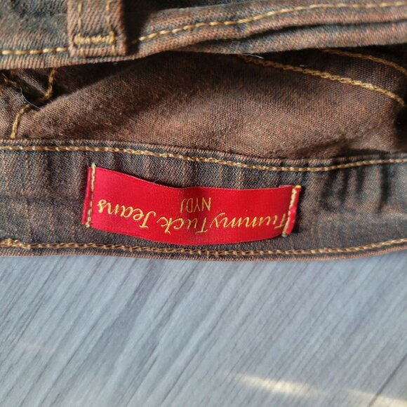 Vintage NYDJ Jeans Size 14 Brown Denim Womens Curvy Fit - Picture 6 of 7